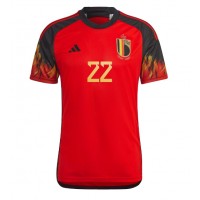 Camisa de time de futebol Bélgica Charles De Ketelaere #22 Replicas 1º Equipamento Mundo 2022 Manga Curta